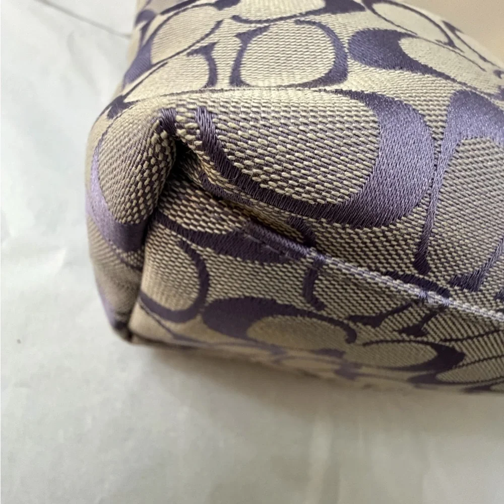 Coach Yellow and Purple Signature Tote